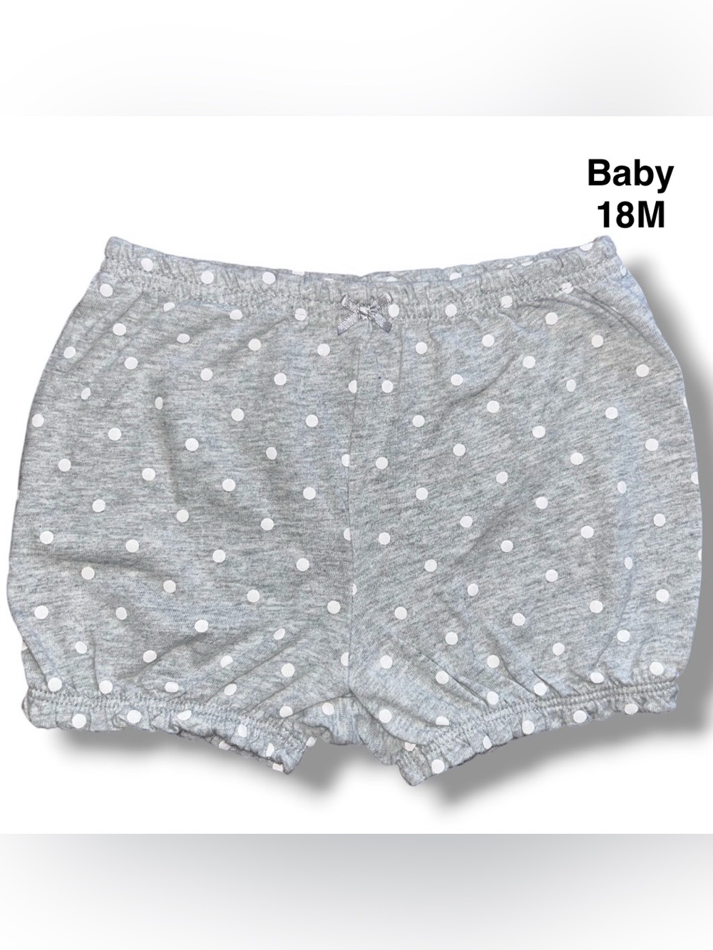 EUC Carter’s Gray Polka Dots Bubble Shorts Size 18 Month